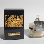Almond perfumed candle 250 ml, in XIX century style  diamond glass jar