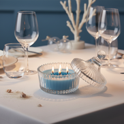 Sea Breeze perfumed candle 250 ml, in XIX century style  diamond glass jar