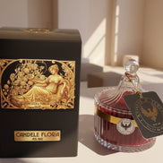 Blueberry, Raspberry and Wild Strawberry perfumed candle 250 ml, in XIX century style  diamond glass jar