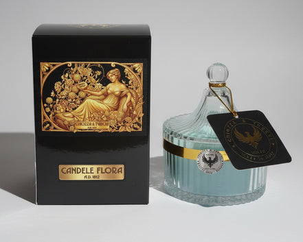 Sea Breeze perfumed candle 250 ml, in XIX century style  diamond glass jar