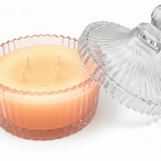 Sicilian Citrus Fruits perfumed candle 250 ml, in XIX century style  diamond glass jar