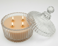 Vanilla perfumed candle 250 ml, in XIX century style  diamond glass jar