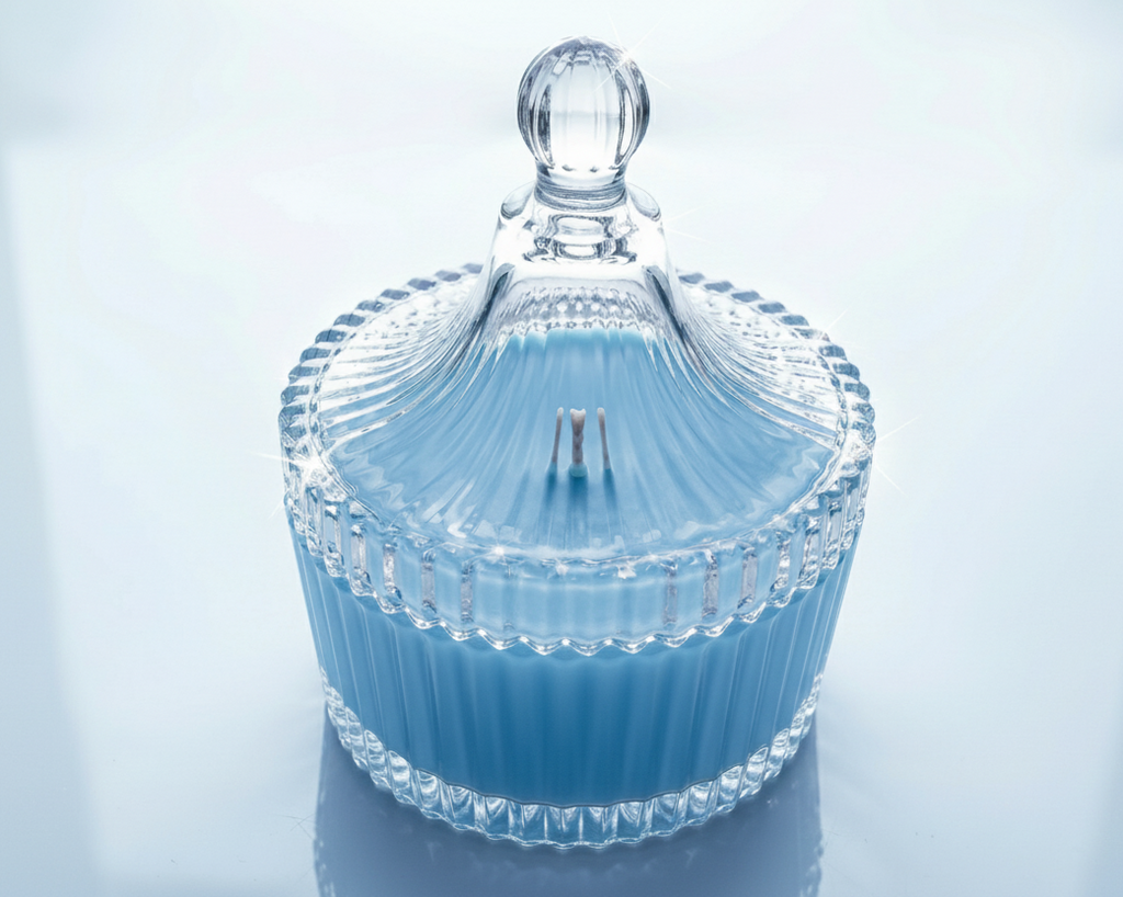 Sea Breeze perfumed candle 250 ml, in XIX century style  diamond glass jar