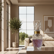 Aromatic Lavender Home Essence in an original XIX century style diamond glass jar, as was customary in the 19th century.