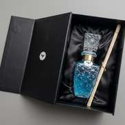 Aromatic Sea Breeze Home Essence in an original XIX century style diamond glass jar, as was customary in the 19th century.