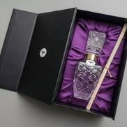 Aromatic Lavender Home Essence in an original XIX century style diamond glass jar, as was customary in the 19th century.
