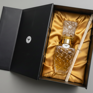 Aromatic Vanilla Home Essence in an original XIX century style diamond glass jar, as was customary in the 19th century.