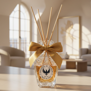 Aromatic Vanilla Home Essence in an original XIX century style diamond glass jar, as was customary in the 19th century.