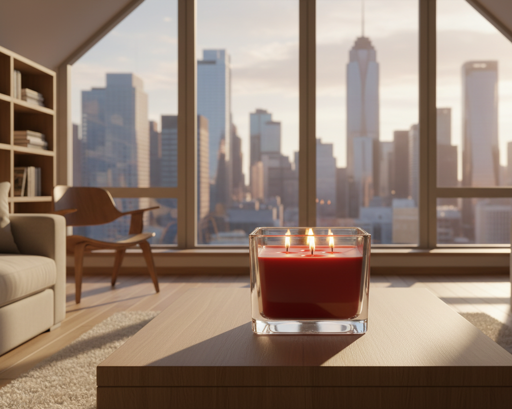 Aromatic Candle Italian Alps Wild Berries 250 ml - square 80x80x80 mm.