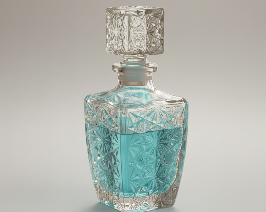 Aromatic Sea Breeze Home Essence in an original XIX century style diamond glass jar, as was customary in the 19th century. (Copia)