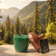 PINE CONE Italian Alps Forest Scent Aromatic Candle, 300 ml, diamond glass jar