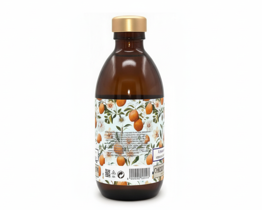 Almond Perfumed Water 250 ml in an original 19th-century glass bottle.