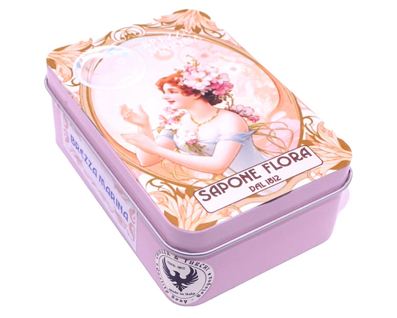 Sea Breeze Soap 170 Gr./6 Oz  in the original 19th century style luxurious packaging.