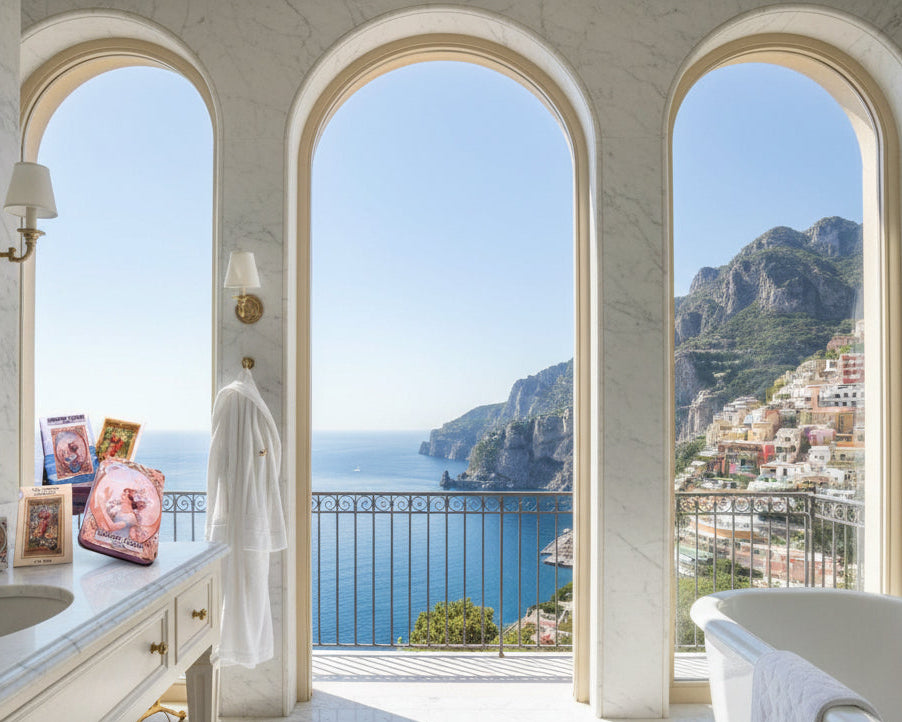 Sea Breeze Soap 150 gr.  in the original 19th century style luxurious packaging.