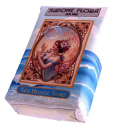 Sea Breeze Soap 170 Gr./6 Oz  in the original 19th century style luxurious packaging.