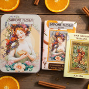 Orange & Cinnamon Soap 170 Gr./6 Oz  in the original 19th century style luxurious packaging.