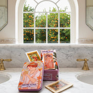 Orange Blossom Soap 170 Gr./6 Oz  in the original 19th century style luxurious packaging.
