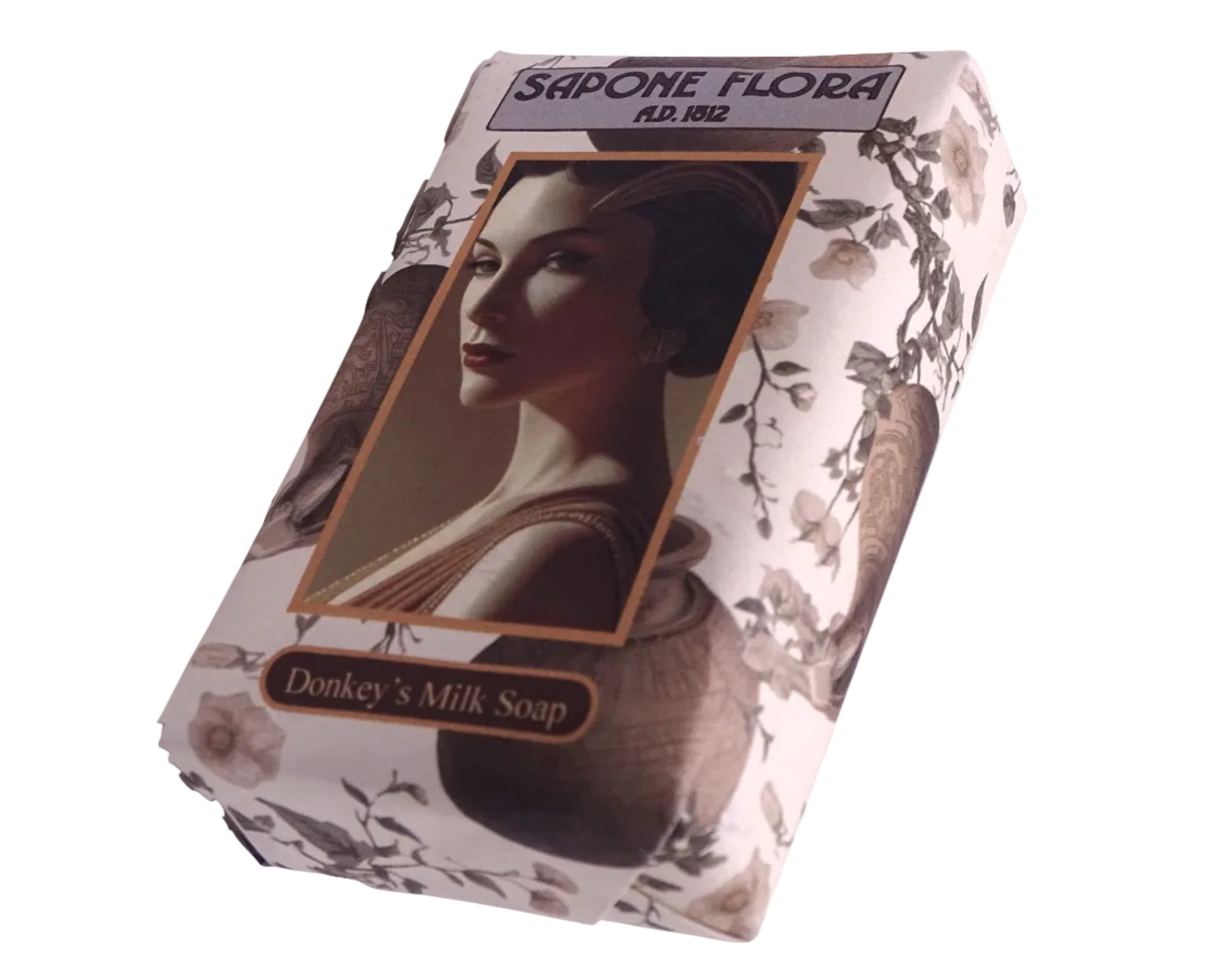 Donkey’s Milk  Smooth Soap 170 Gr./6 Oz  in the original 19th century style elegant packaging.
