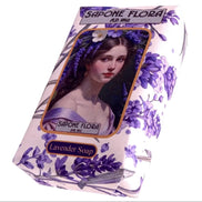 Lavender Soap 170 Gr./6 Oz. in the original 19th century style elegant packaging.