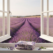 Lavender Soap 170 Gr./6 Oz. in the original 19th century style elegant packaging.