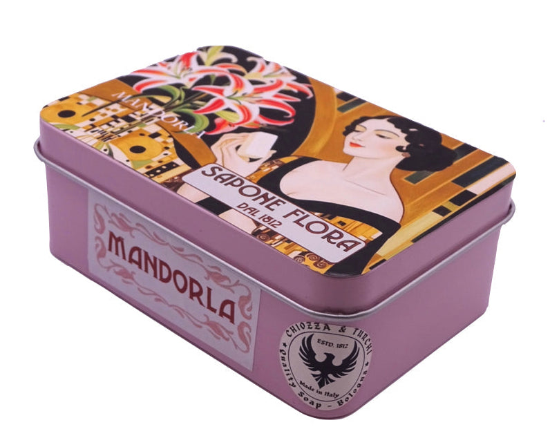 Almond Sweet Soap 150 gr.  in the original 19th century style elegant packaging.