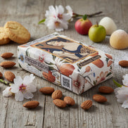 Almond Sweet Soap 170 Gr./6 Oz in the original 19th century style elegant packaging.