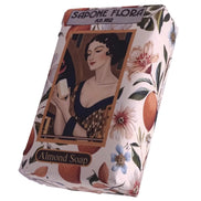 Almond Sweet Soap 170 Gr./6 Oz in the original 19th century style elegant packaging.
