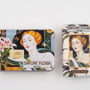 Vanilla Soap 170 Gr./6 Oz  in the original 19th century style luxurious packaging.